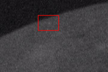 Image of lunar impact April 28, 2009 01:45:26UT