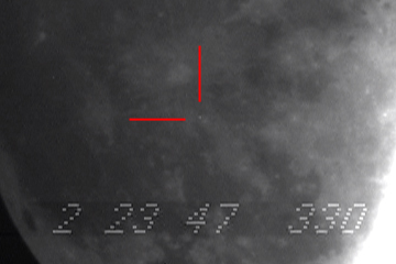 Image of lunar impact candidate Feb 20, 2008 during lunar eclipse