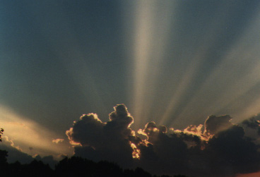 Image of Sunset and  Crepuscular rays